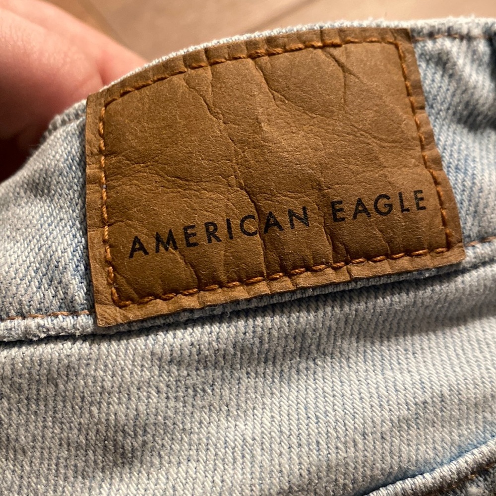 Ripped jean shorts